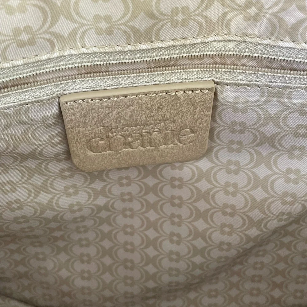 Charming Charlie women’s black with white trim Satchel Hand bag.. large - Picture 4 of 7